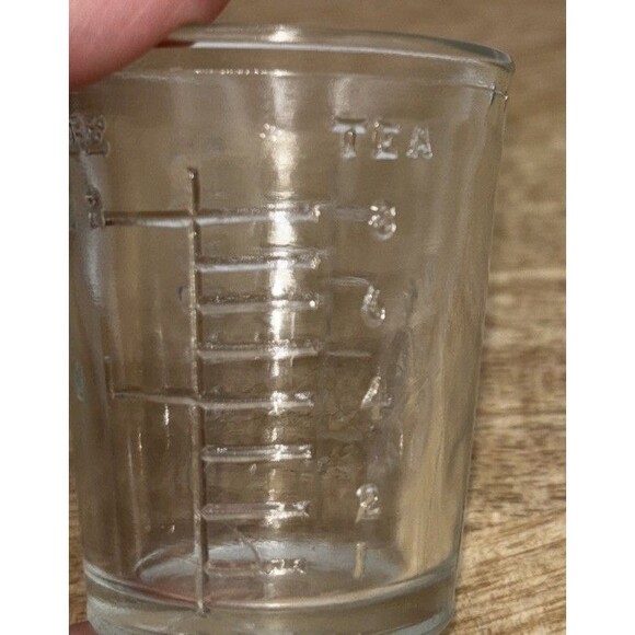 VTG Armstrong Cork Co Glass Medicine Dose Measuring OZ CC TSP TBSP -USA- Shot - Picture 9 of 11